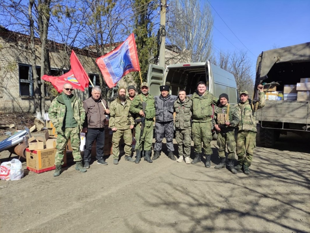 Казаками Ейского округа СКВРиЗ доставлен гуманитарный груз в район г. Токмак Запорожской области