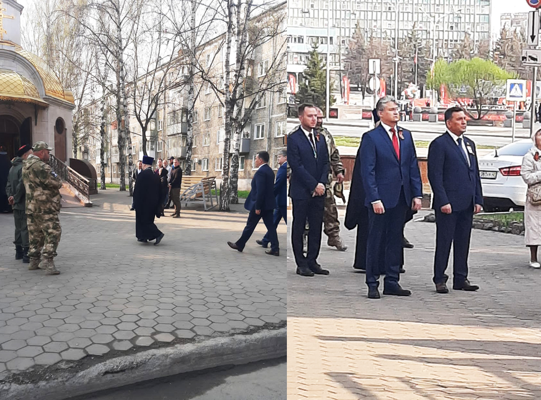 Казаки СКВРиЗ приняли участие в мероприятиях в День Победы в Новокузнецке